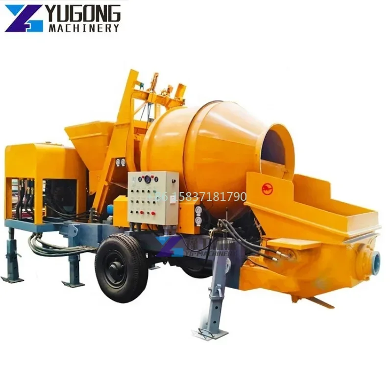 China Famous Concrete Pump Machine Best Price 30m Diesel Enginee Power Concrete Mixer Pump Portable Concrete Pump for Croatia