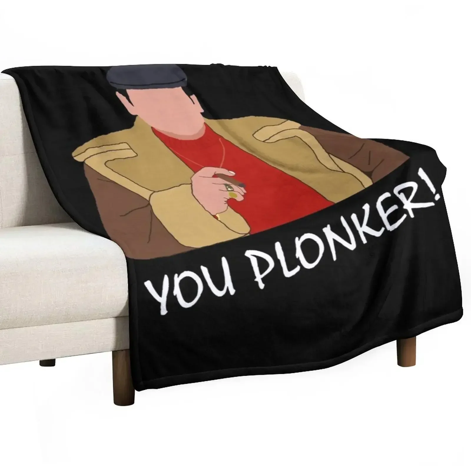 

You Plonker! (White) Throw Blanket Cute Plaid Fashion Sofas Hairy Blankets