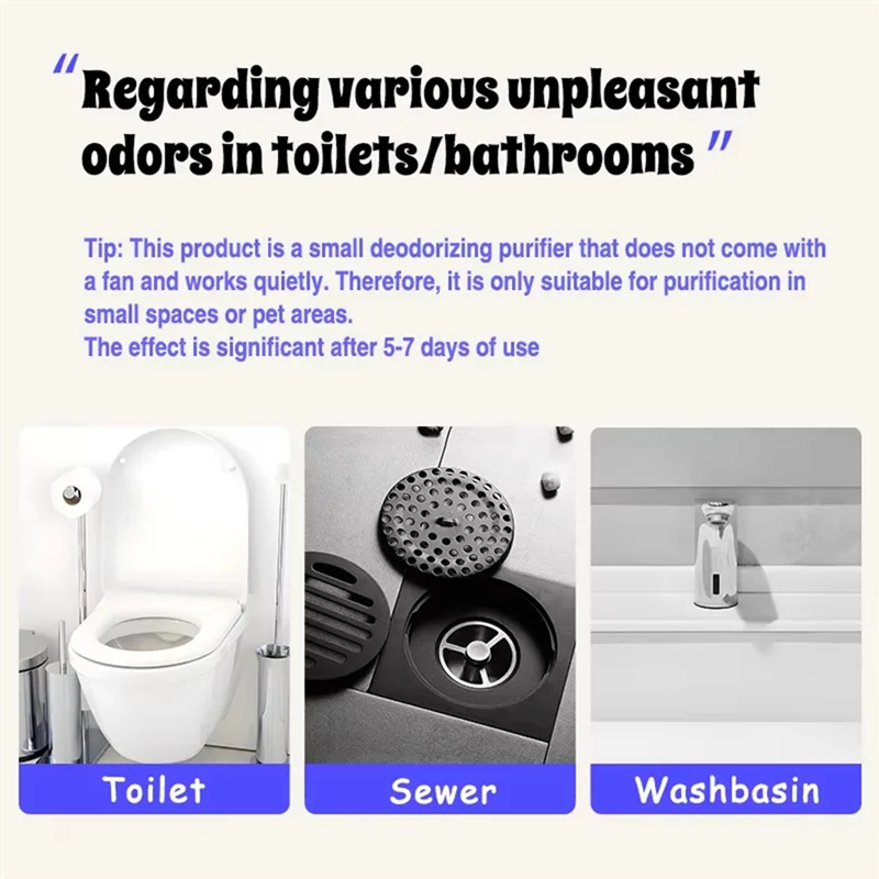 

ABHB-Wall-Hung Toilet Deodorizer Portable Anddual-Mode Odor Elimination Ideal Forhome & Office