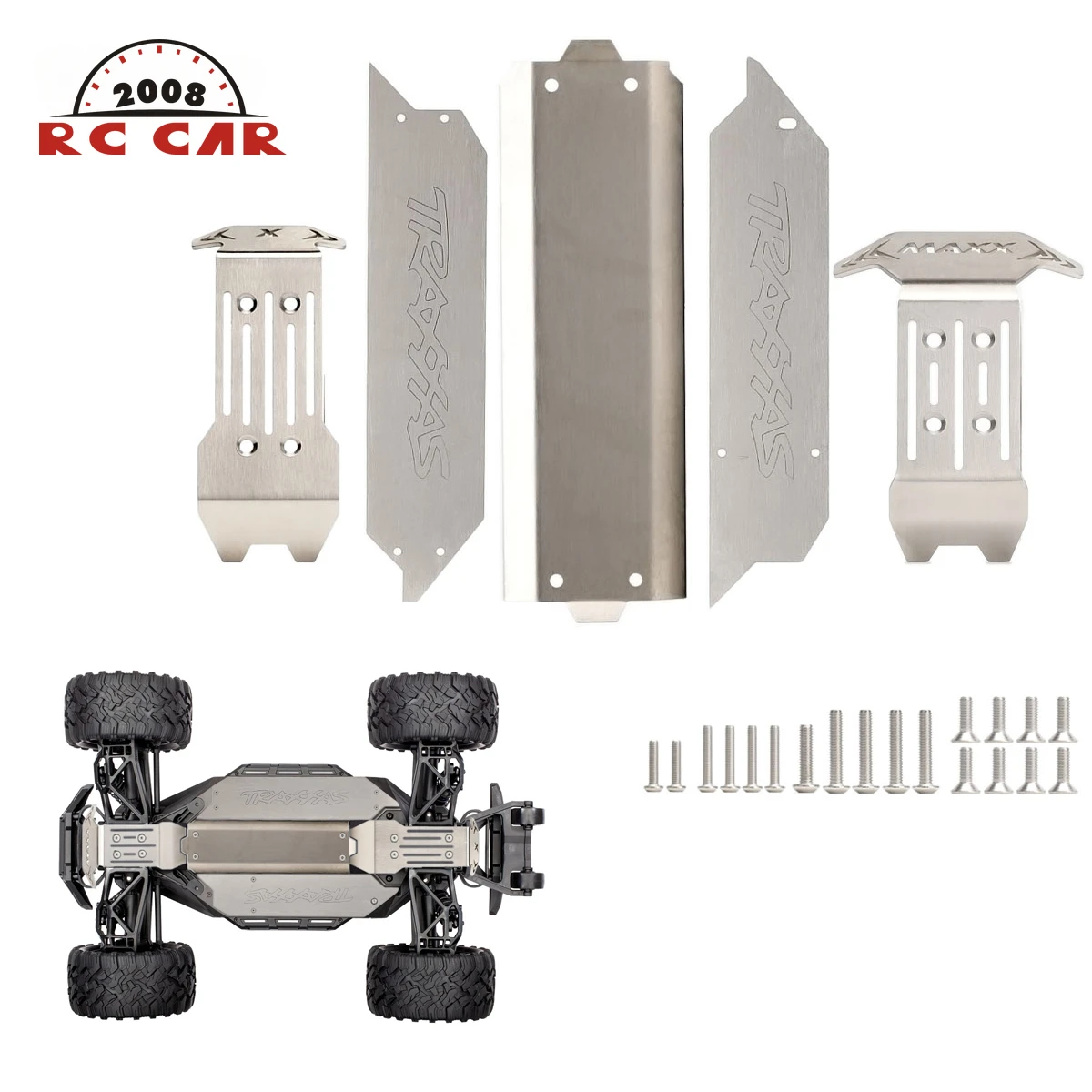 

Chassis Armor Skid Plate Guard Stainless Steel Chassis Armor Skid Plate Guard Protect For RC Crawler1/10 Traxxas Maxx 4S 89076-4