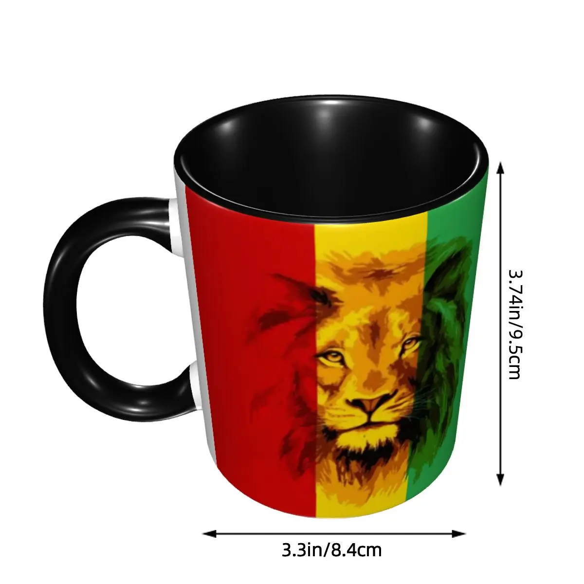 Personalized Jamaica Reggae Rasta Lion King Coffee Mugs DIY Ceramic Milk Tea Cups