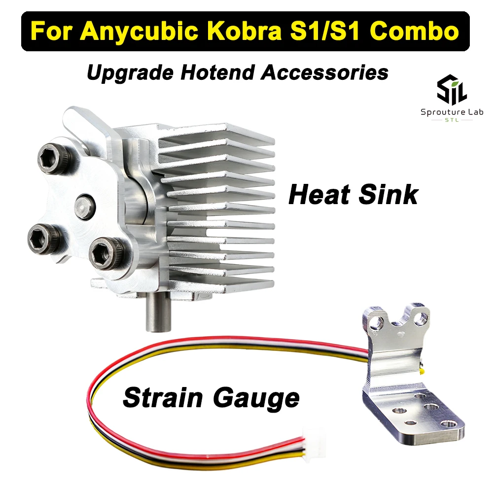 For Anycubic Upgraded Quick-Release Kobra S1 Radiator Kobra S1 Strain Gauge — Enhanced Cooling Heat Sink 3D Printer Accessory