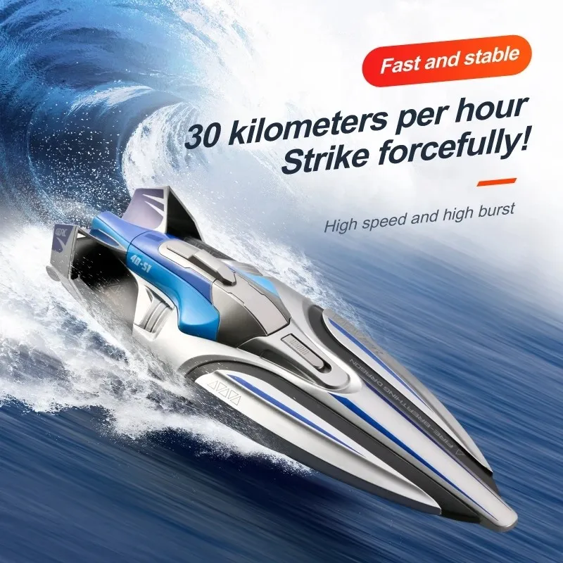 Promotion RC Boat High Speed Racing Boat 2.4G Speedboat Remote Control Ship OutdoorWater Game Toys Children Birthday Gifts S1