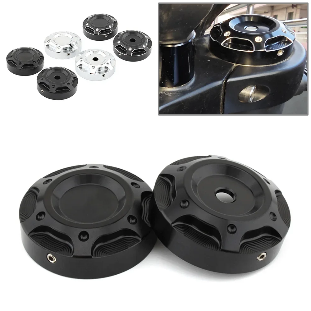 

For Harley-Davidson X350 2023+ accessories Front Top Stem Nut Cover CNC Aluminum Pair Black Motorcycle Upper Fork Cap Guard