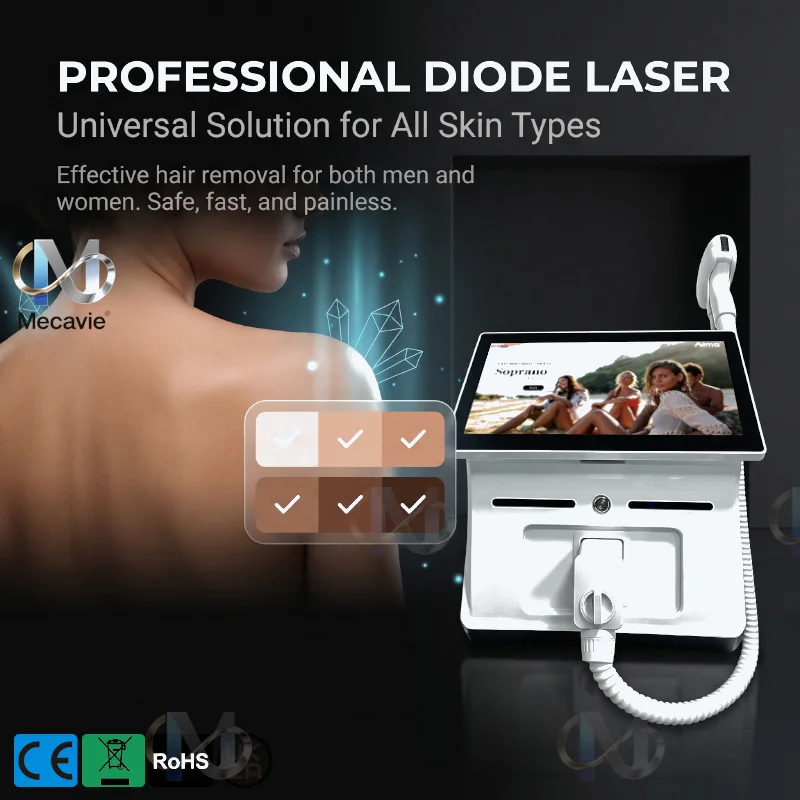 High Power 808nm Diode Laser Hair Removal Machine 755 808 940 1064nm Ice Cooling Fast Hair Removal Beauty Equipment