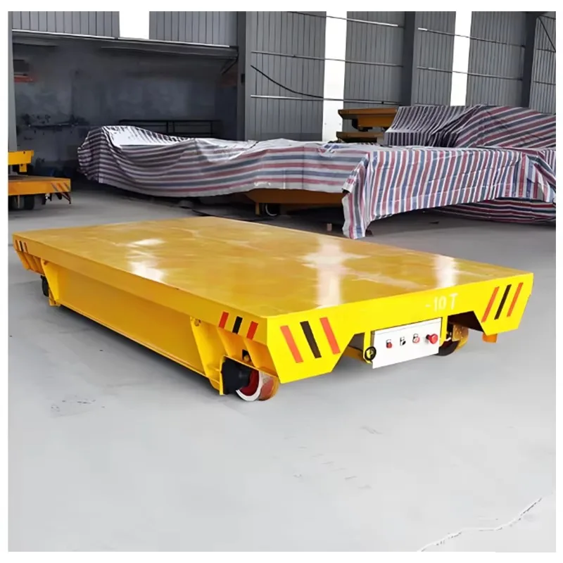 FOB Price Heavy Duty Steel New Multifunctional Trackless Rail Transport Cart Electric Flatbed Material Handling Truck