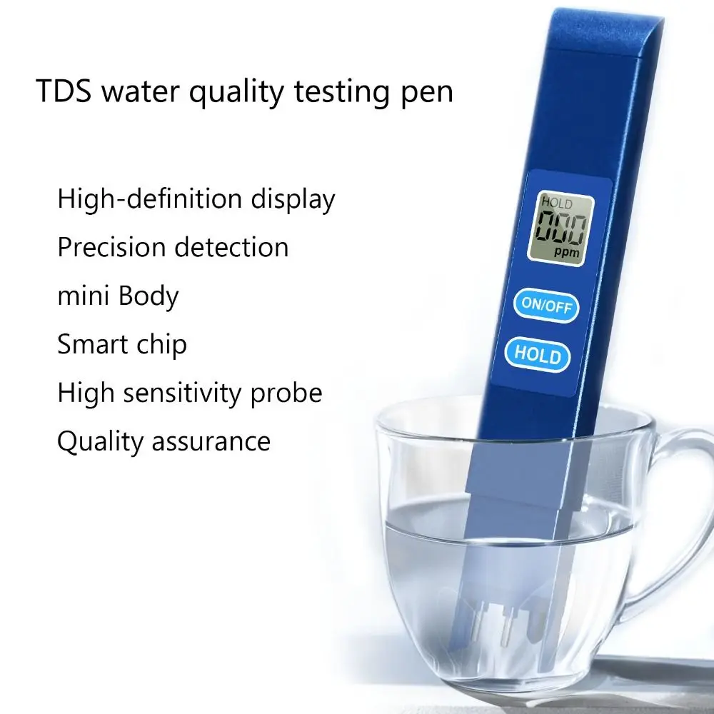 LCD شاشة ديجيتال المنزلية اقلام الفحص المياه مقاوم للماء عالية الدقة جودة المياه متر 0-9990ppm متعددة الوظائف مختبر بي اتش