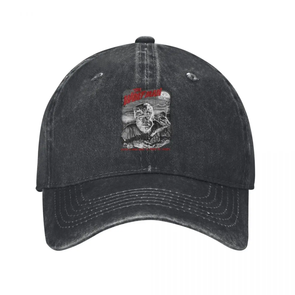 THE WOLF MAN Horror Movie 1940'S demin Trucker Hat Durable for All Seasons Women Hat Cap Man Summer