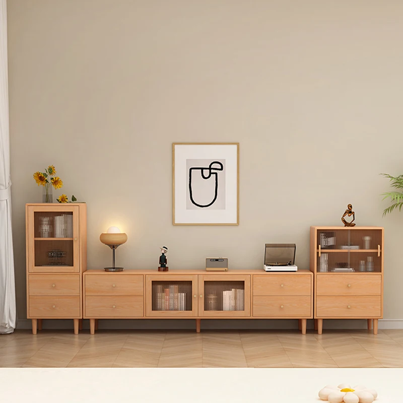 حامل تلفزيون جمالي فرنسي مع أدراج، حامل تلفزيون تجميل أنيق وحديث، أثاث غرفة المعيشة للتلفزيون في منتصف القرن #1