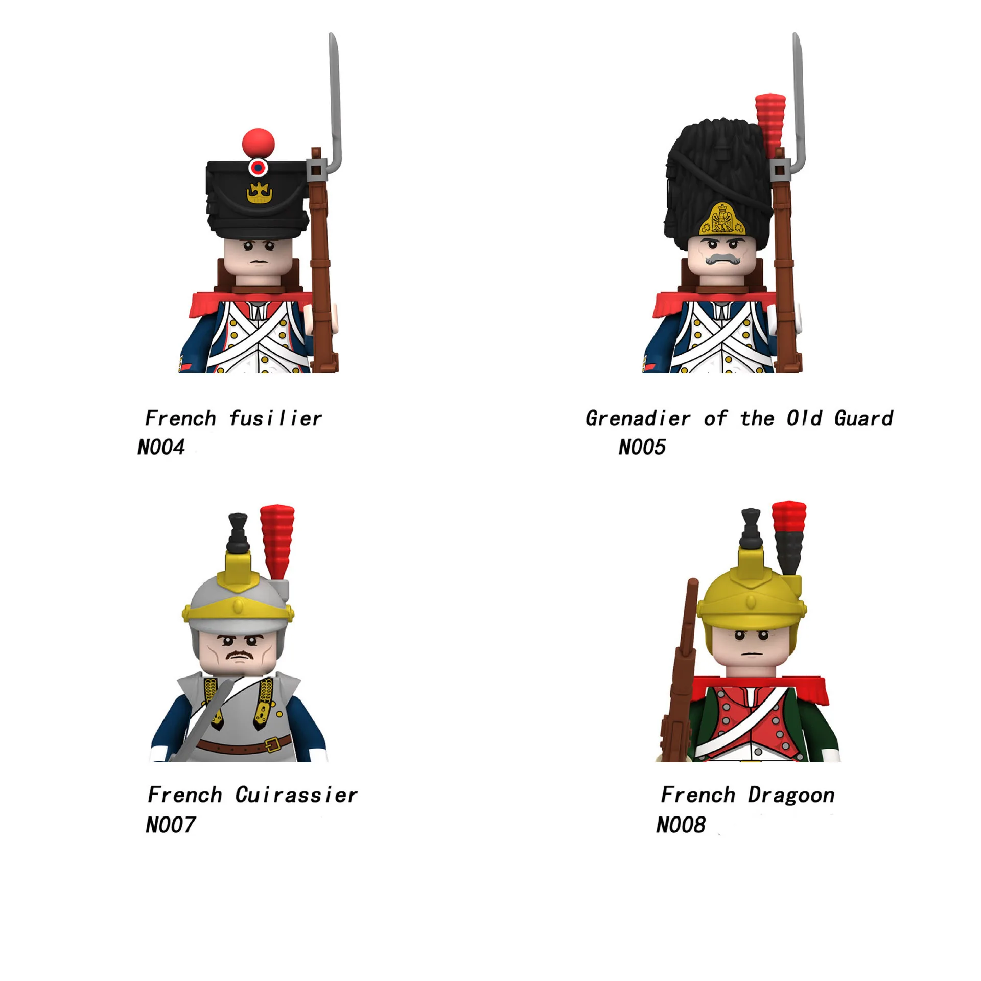 Military Building Blocks Solider Figures Toy Gift Weapon Guns Napoleonic Wars British Army Highland bagpiper Full body Printing