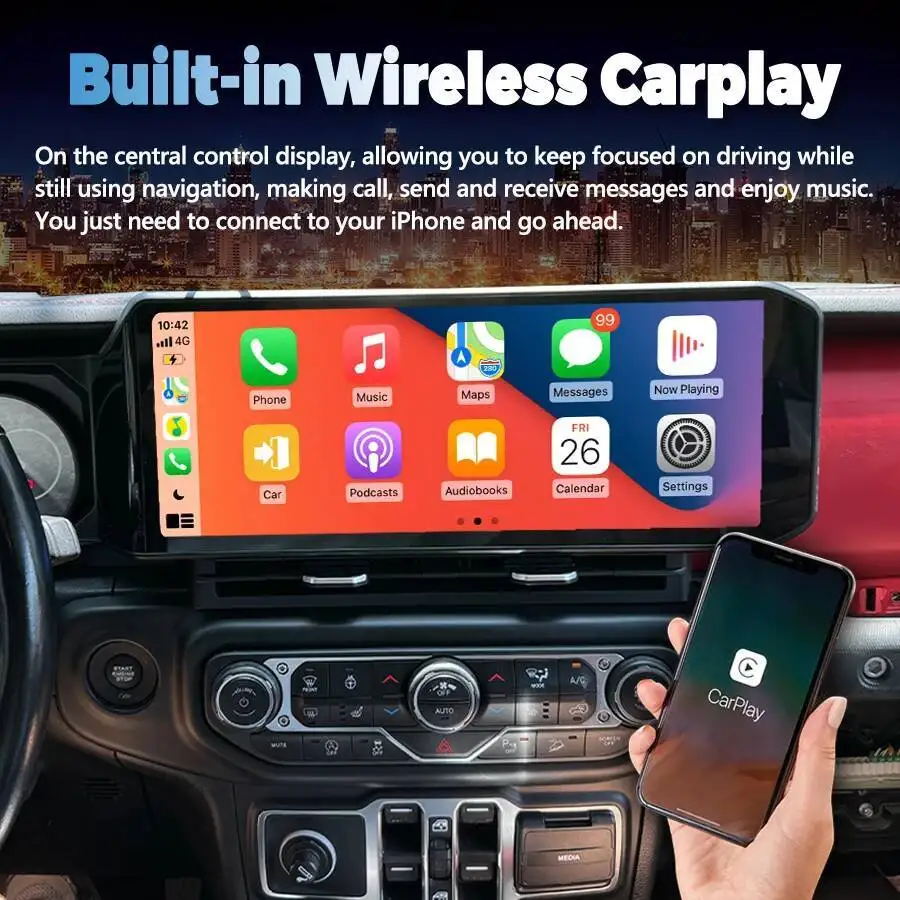 QLED Screen Android Wireless CarPlay Multimedia Player Head Unit 15