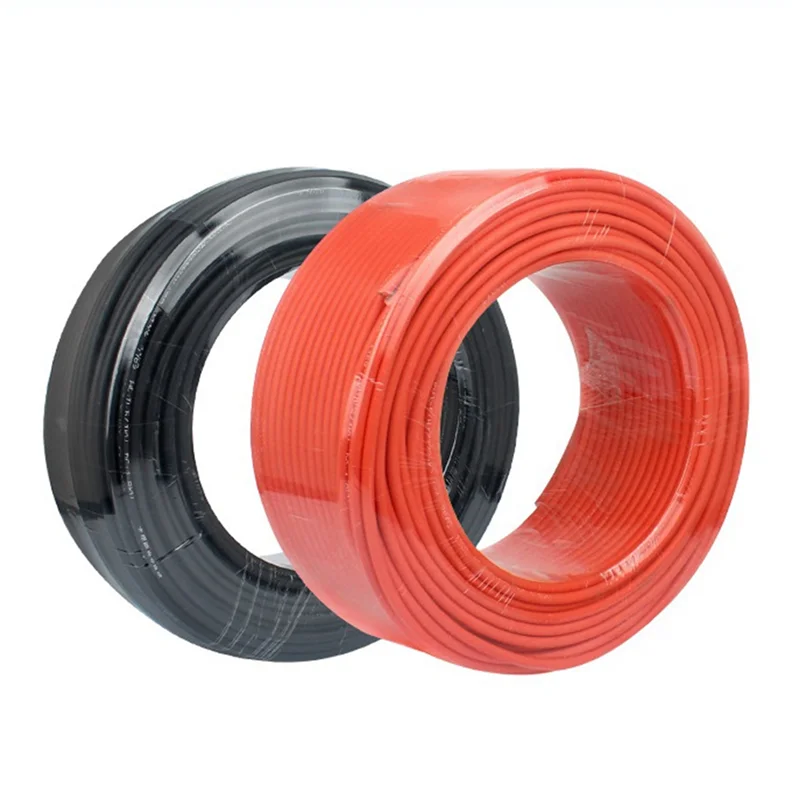 

Plastic Extension Cord 10AWG Black Red Each 10M 1X6mm² 1000V 1 Core Tinned Oxygen-Free Copper Wire