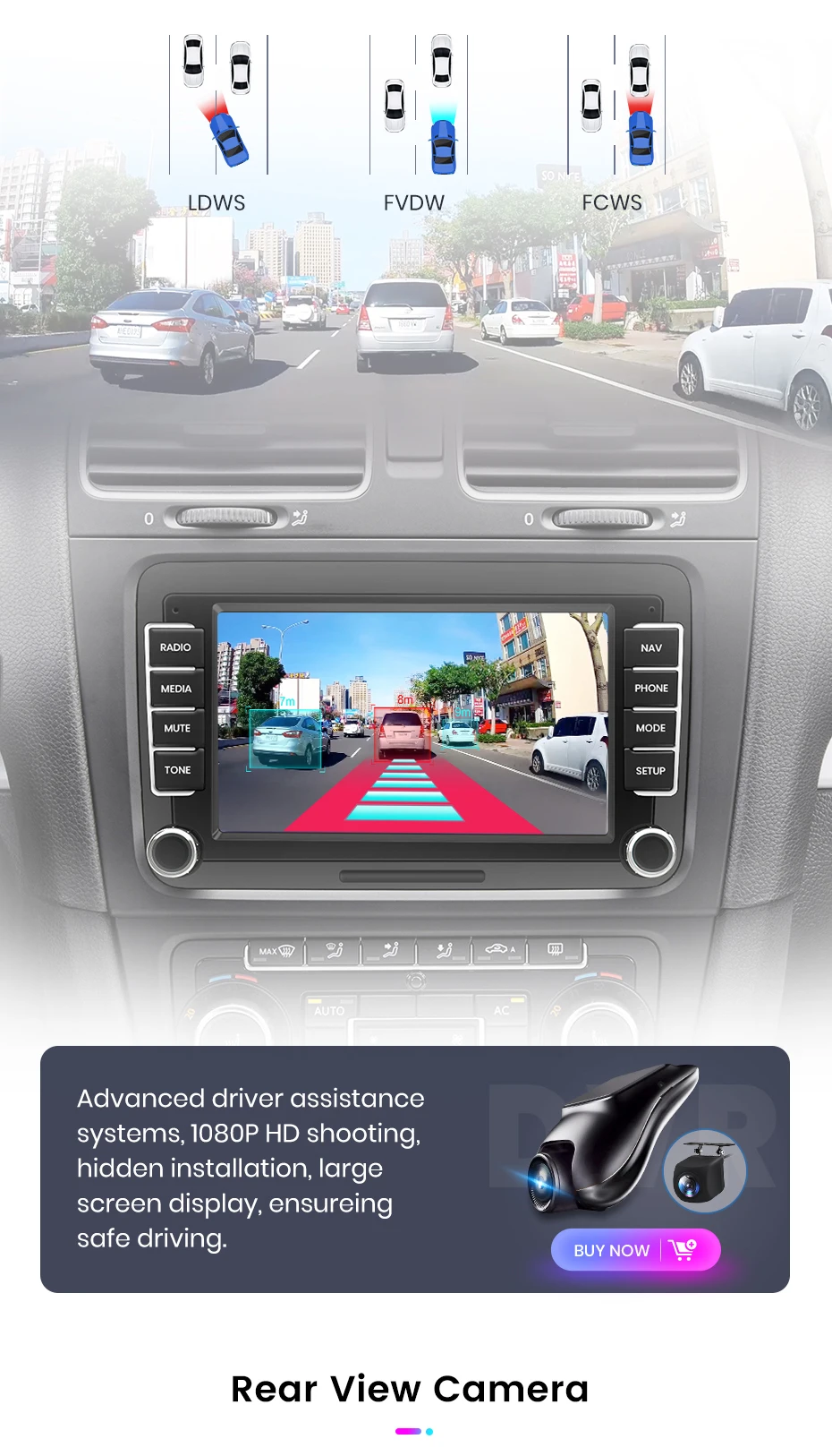 Junsun 7 "Wireless Carplay Android Auto Auto Radio für VW Passat B6 B7 T5 Tiguan Touran GOLF 6 POLO Stereo GPS Multimedia Player – Detail 24