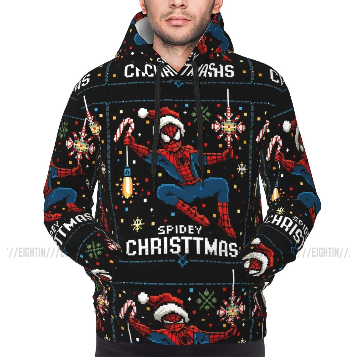 

Spider Man Ugly Christmas Hoodies Men Women Funny Spidermas Superheroe Sweatshirts Winter Long Sleeve Pullovers Cosplay Gifts