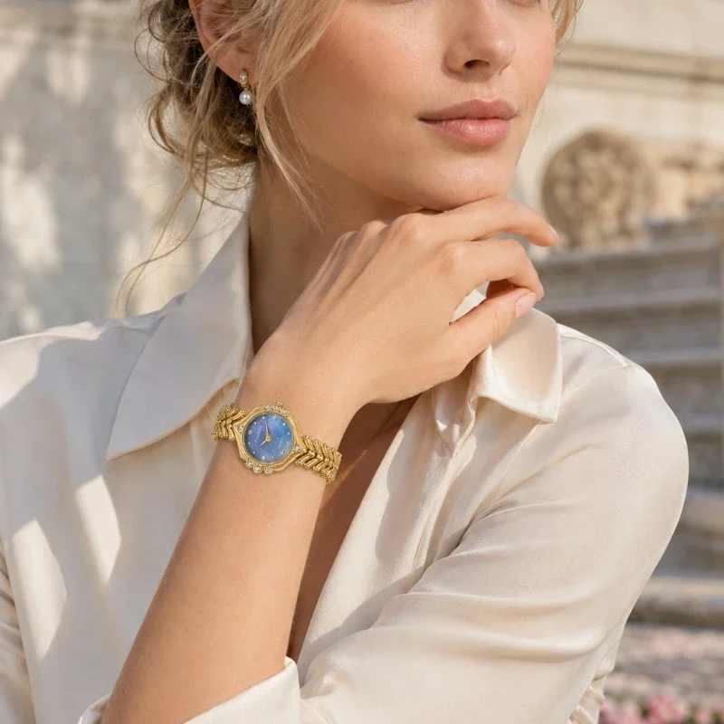 CHISTE Watch for Women Vintage Golden Bracelet Women's Quartz Watches, Delicate Elegant Ladies Watches Jewelry Gift montre femme