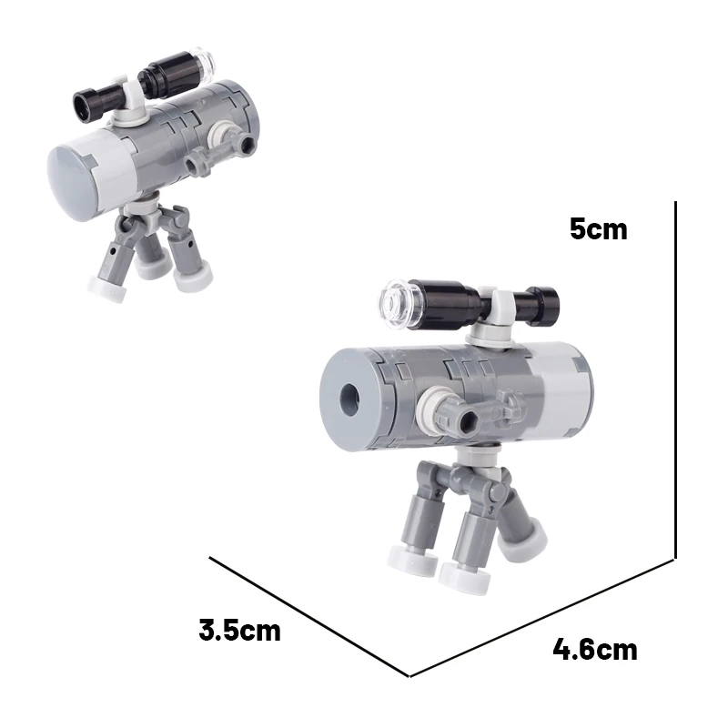 Конструктор MOC для телескопа, мини-кубики с принтом Галактики, планеты, плитки Марса, ртути, игрушки для мальчиков, подарок