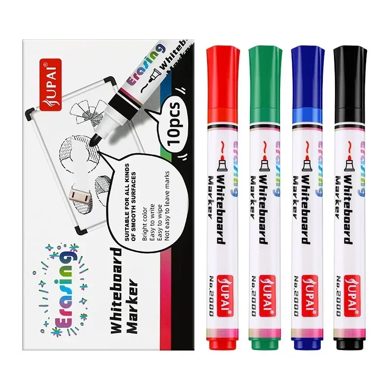 4 Colors Dry Erase Whiteboard Marker Pen Blackboard Erasable Chalk Pens Low Odor White Board Markers Office School Stationery