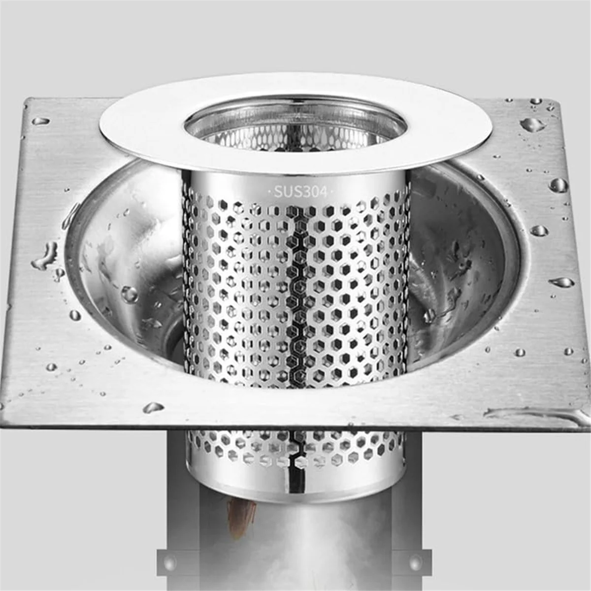 2pcs Stainless Steel Floor Drain Filter, Bathtub Sink Strainer,-Up Sink Filter,for Kitchen,Bathtub,Sink Water Pipe