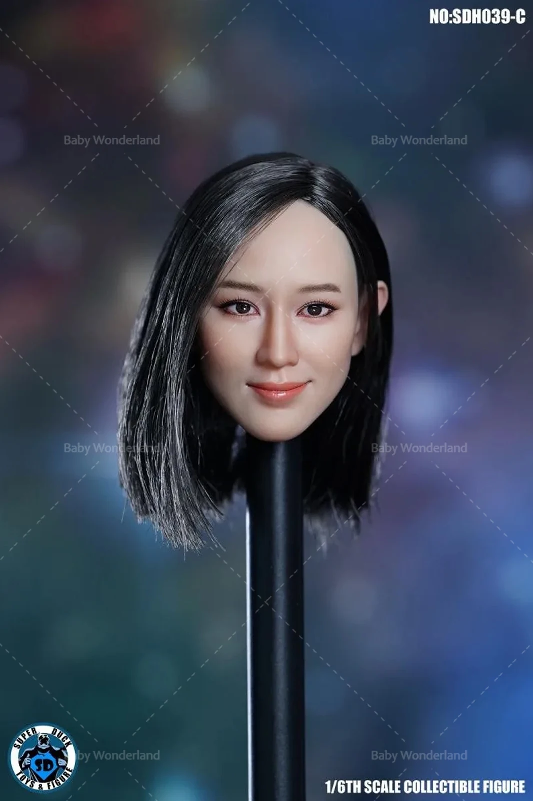 SUPER เป็ด 1/6 SDH039 ทหารหญิง Gentle Smile ผมยาวสั้นประติมากรรมแกะสลัก Fit 12 ''Action Figure สีขาวตุ๊กตา