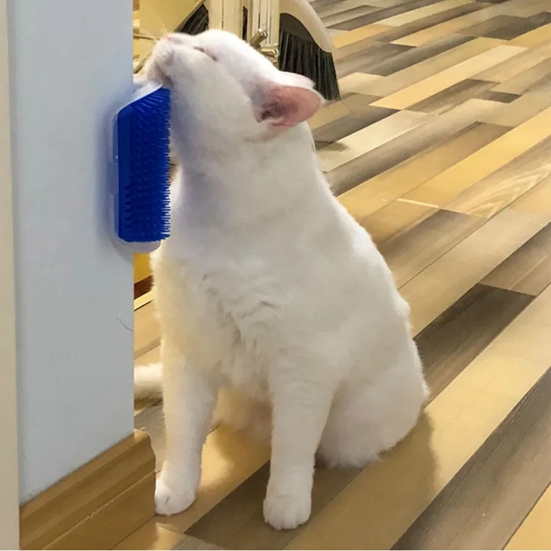 

Cat Brush Comb Cat Toy with Catnip Cat Wall Brush Corner Cat Scratcher Massage Self Groomer Comb Pet Brush Corner cat scrubber