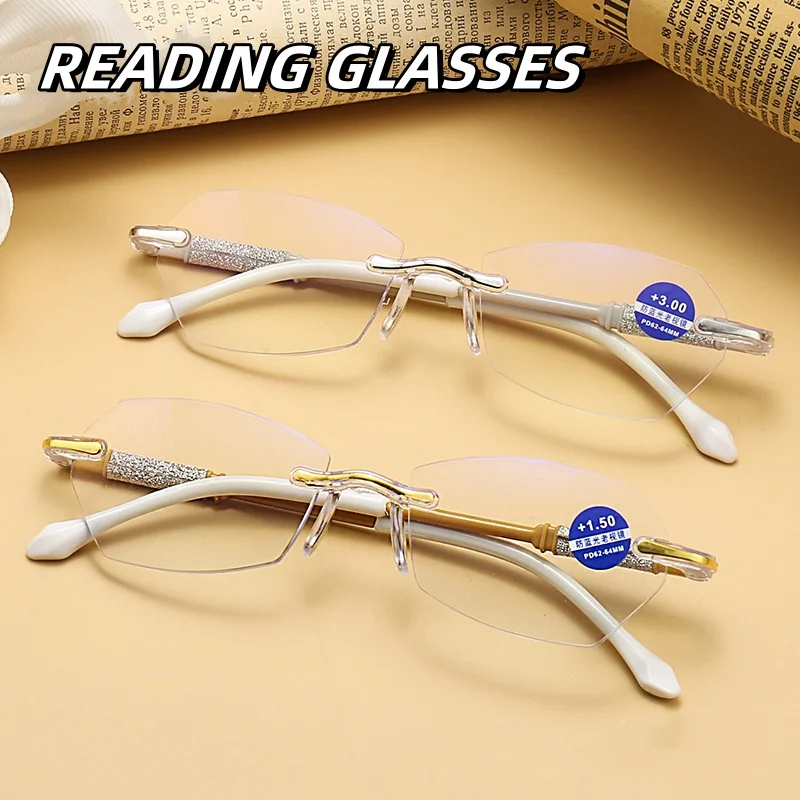 

New Style Hot Stamping Reading Glasses High-definition Anti Blue Light Radiation Business Eyewear Fashion Far Sight Eyewear