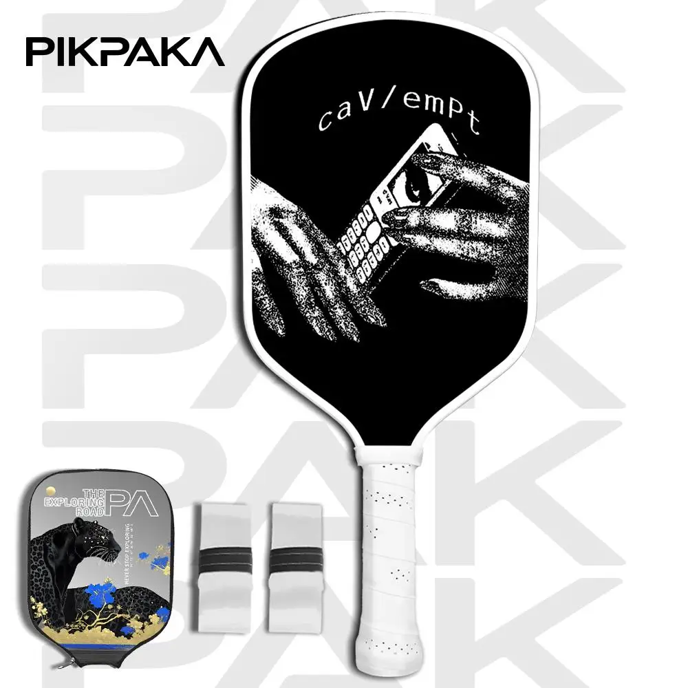Pickleball Paddle Легкая ракетка из стекловолокна с сотовым сердечником 13 мм Power & Spin с лентой для ручки сумки C_Cav Fashion Empt