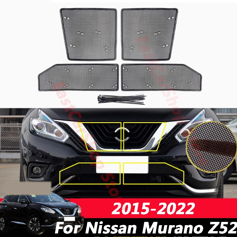 

For Nissan Murano Z52 2015-2022 Car Front Middle Insect Screen Mesh Grille Insert Net Anti-mosquito Protect Dust Accessories