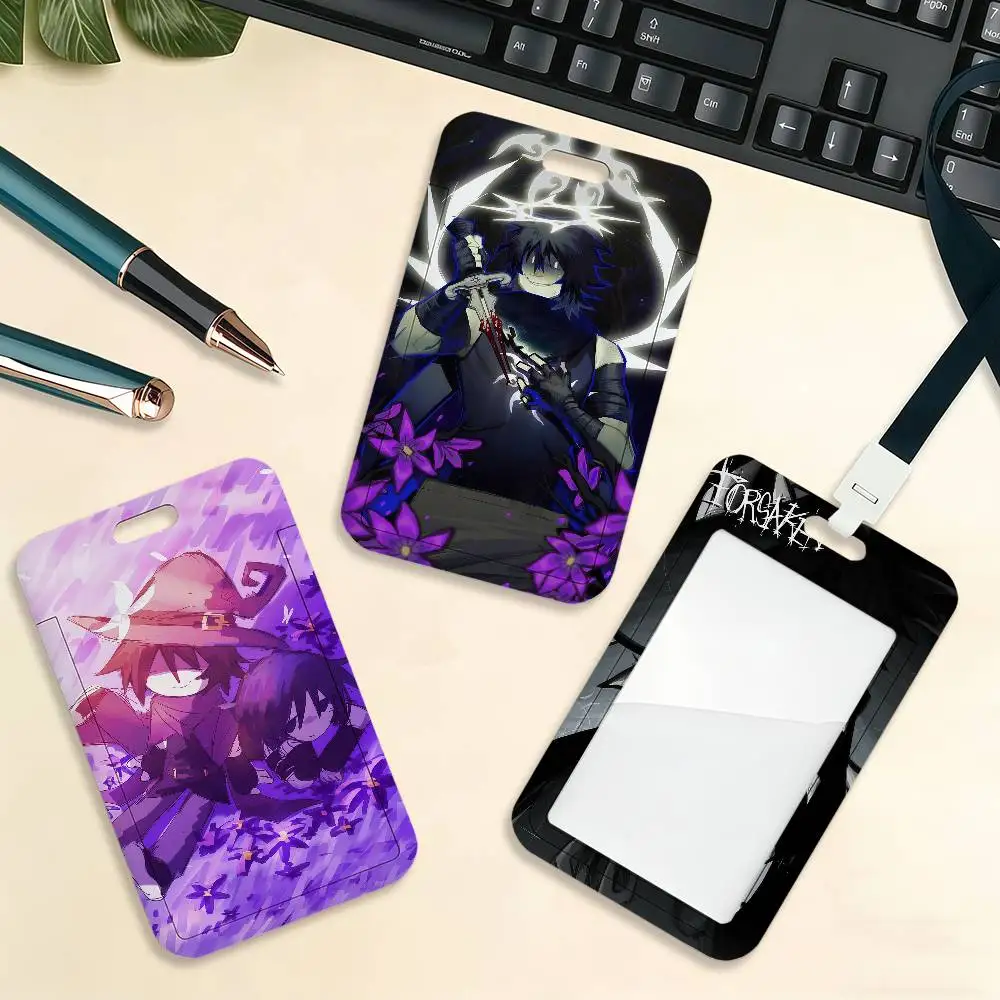 Game T-Two Time F-Forsaken Card Holder Cardcase Bus Subway Work Permit Student Lanyard Neck Straps Badge Holder