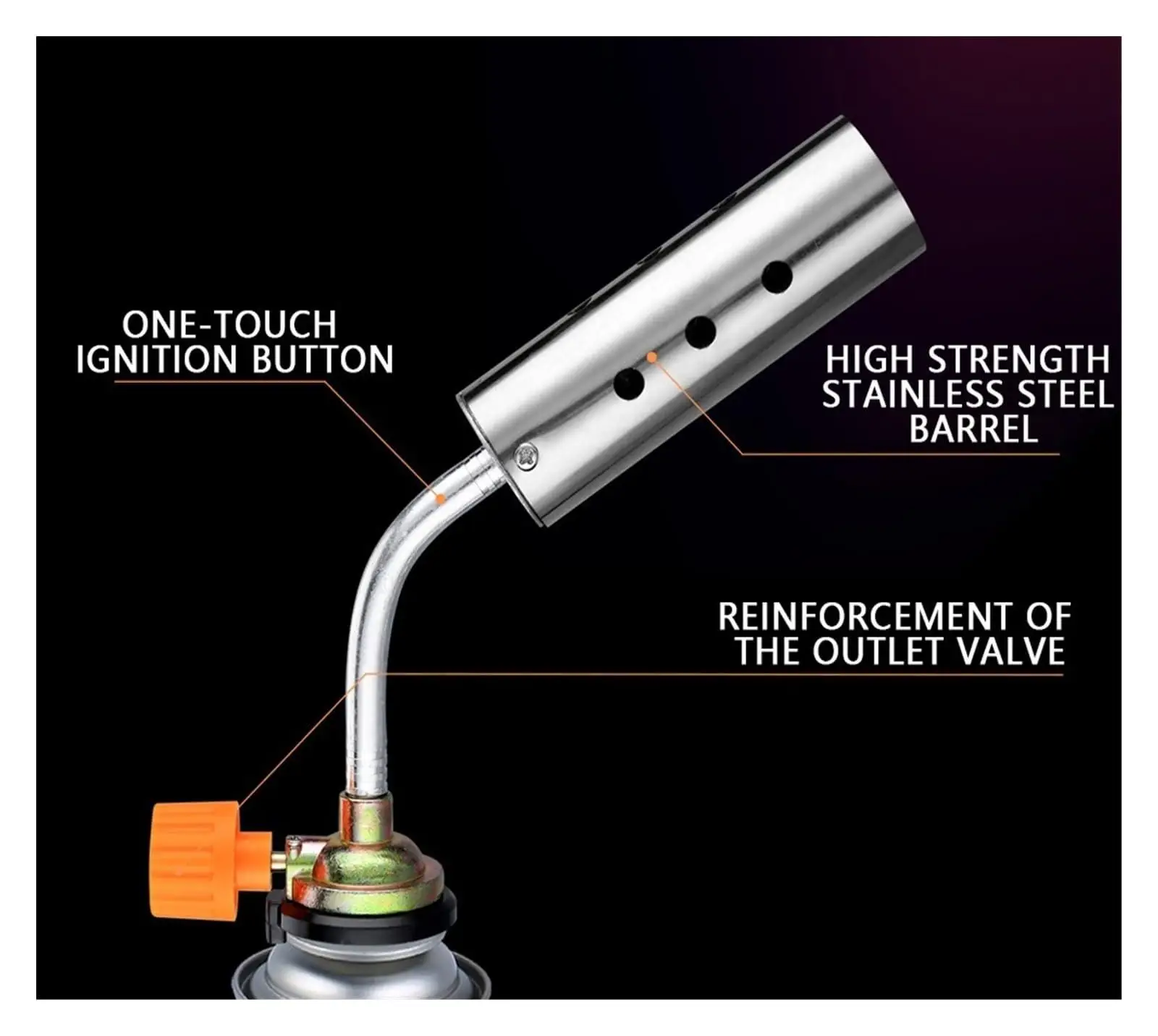 360 ° عكس قابل للتعديل لهب البيوتان الشعلة للمطبخ الطبخ الشواء واللحام - شعلة البروبان متعددة الاستخدامات للاستخدامات المختلفة #3