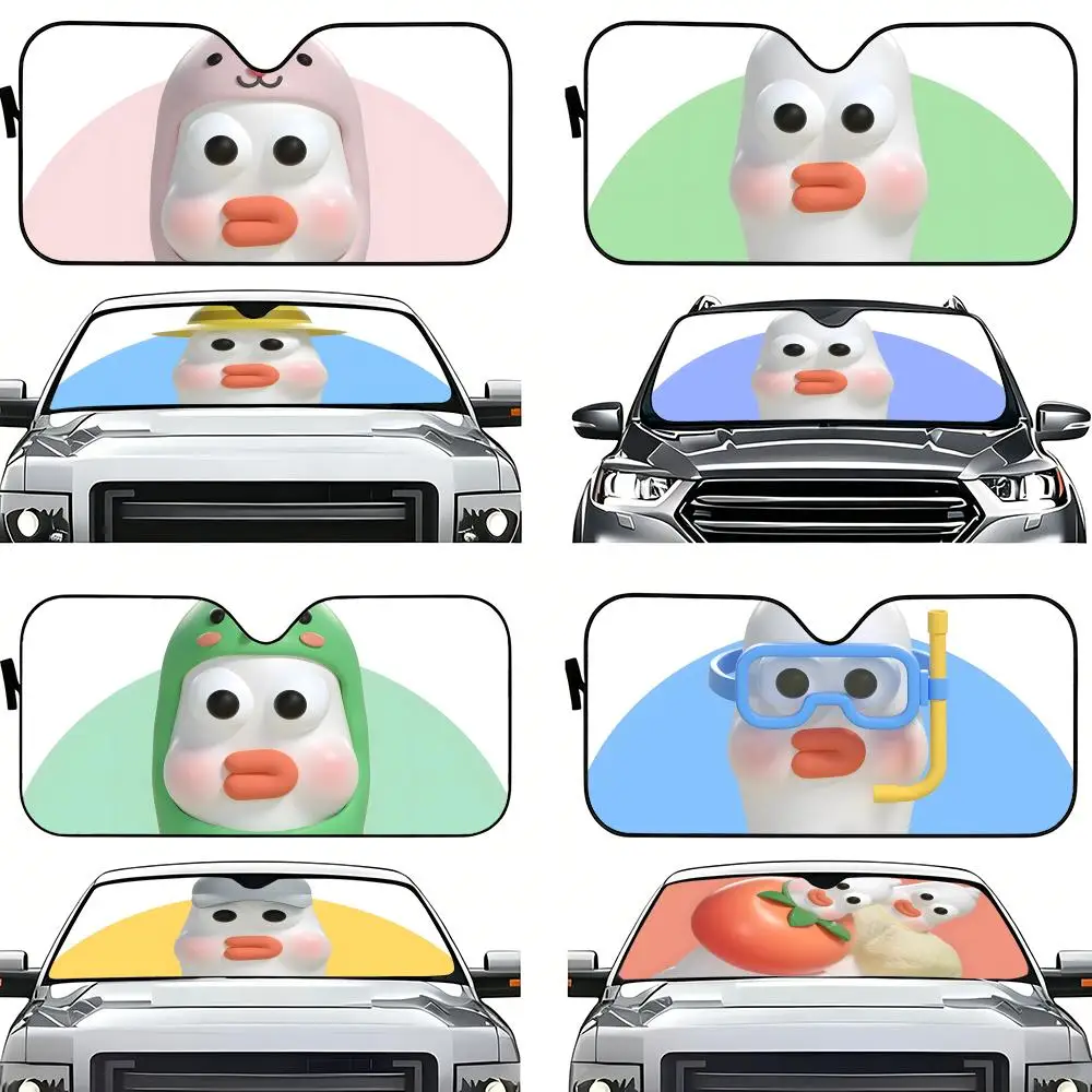 

Pattern S-Silly G-Goose Sun Visor Car Windshield Sunshade Foldable Automotive Protection Sun Block Cover