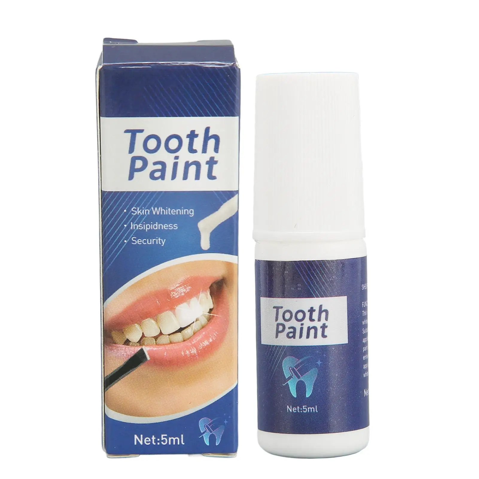 

2pcs 5ml Dental Care Teeth Whitening Paint - Stain Removal, Breath Freshening, Brightening Solution