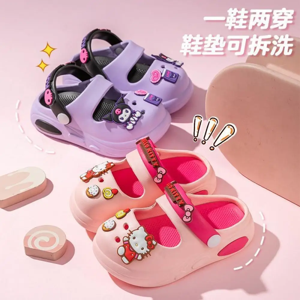 

Sanrio Children's Slippers Boys and Girls Cute Soft Soled Non-Slip Indoor Home Slippers Baby Garden Shoes Sandals