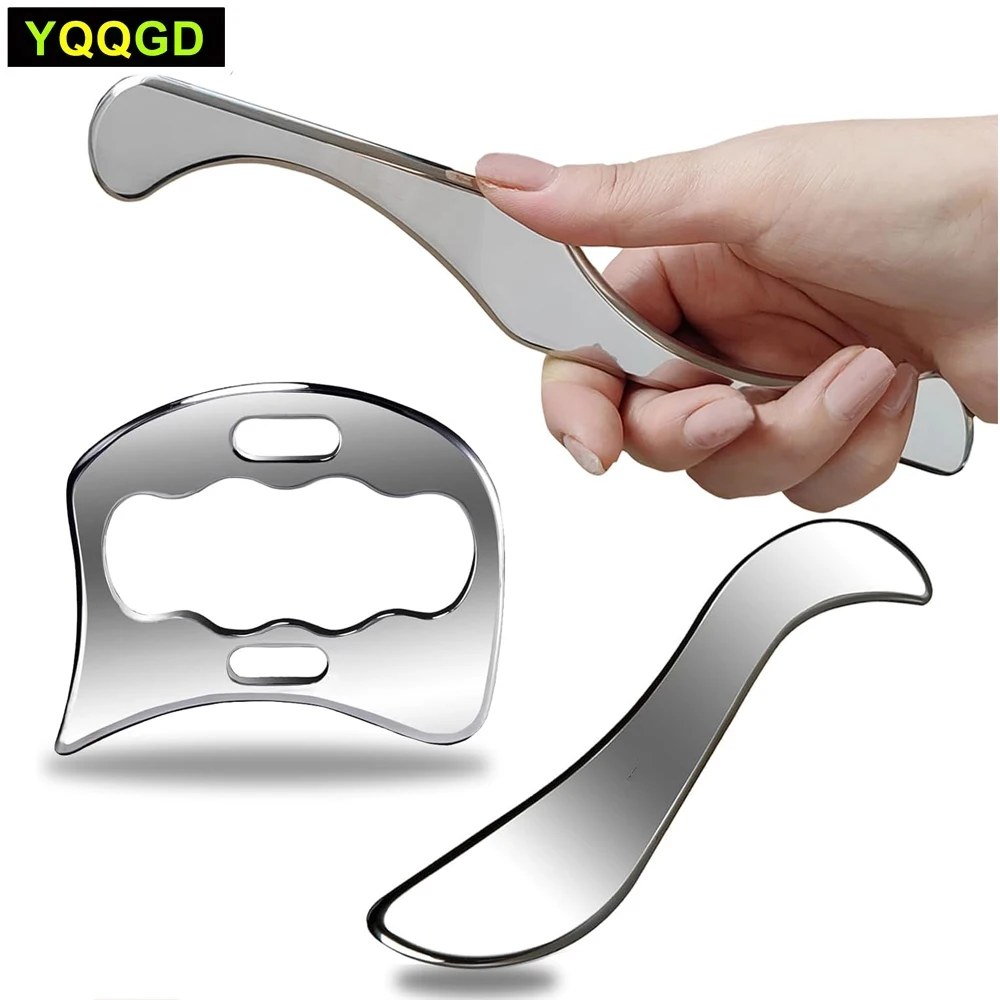 

Stainless Steel Muscle Scraper Tools,Scraping Massage Tools for Physical Therapy,GuaSha Massage Scraper Tool