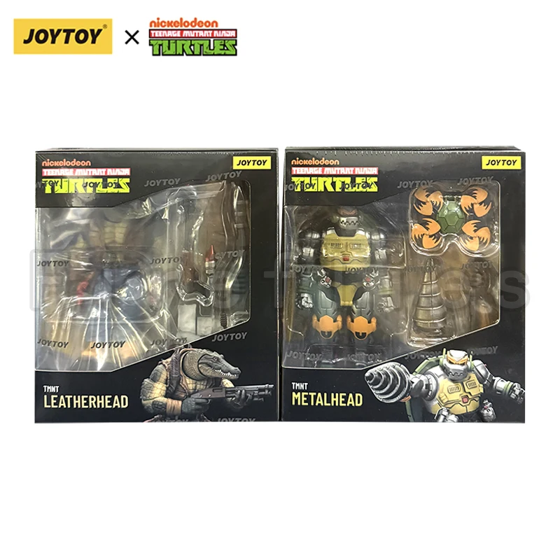

Фигурка JOYTOY 1/18: Черепашки-ниндзя (Кожаноголовый, Металлоголовый) — коллекционная аниме-игрушка для подарка
