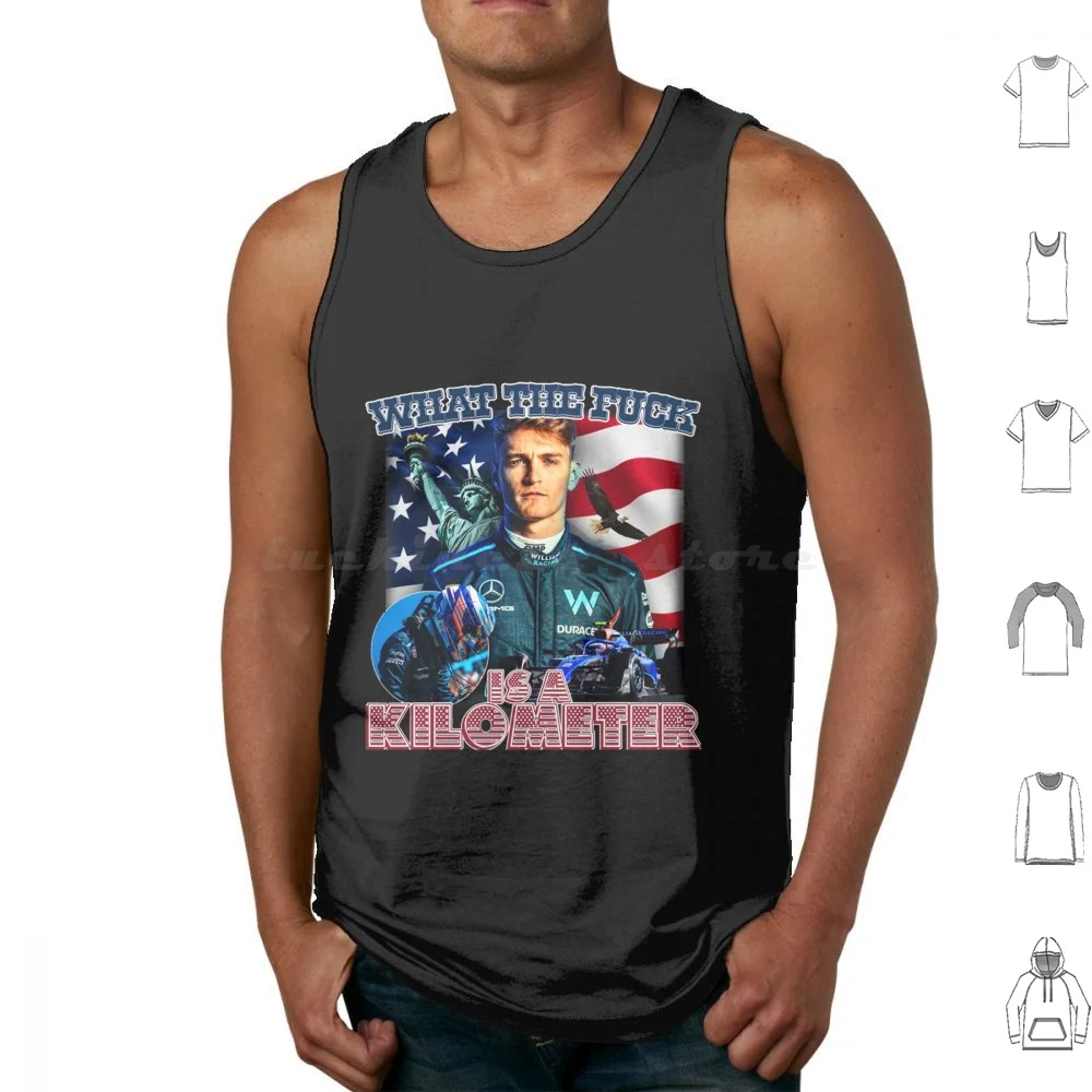 What The F * * * Is A Kilometer Tank Tops Print Cotton Memes Leclerc Daniel Ricciardo Lando Norris Lewis