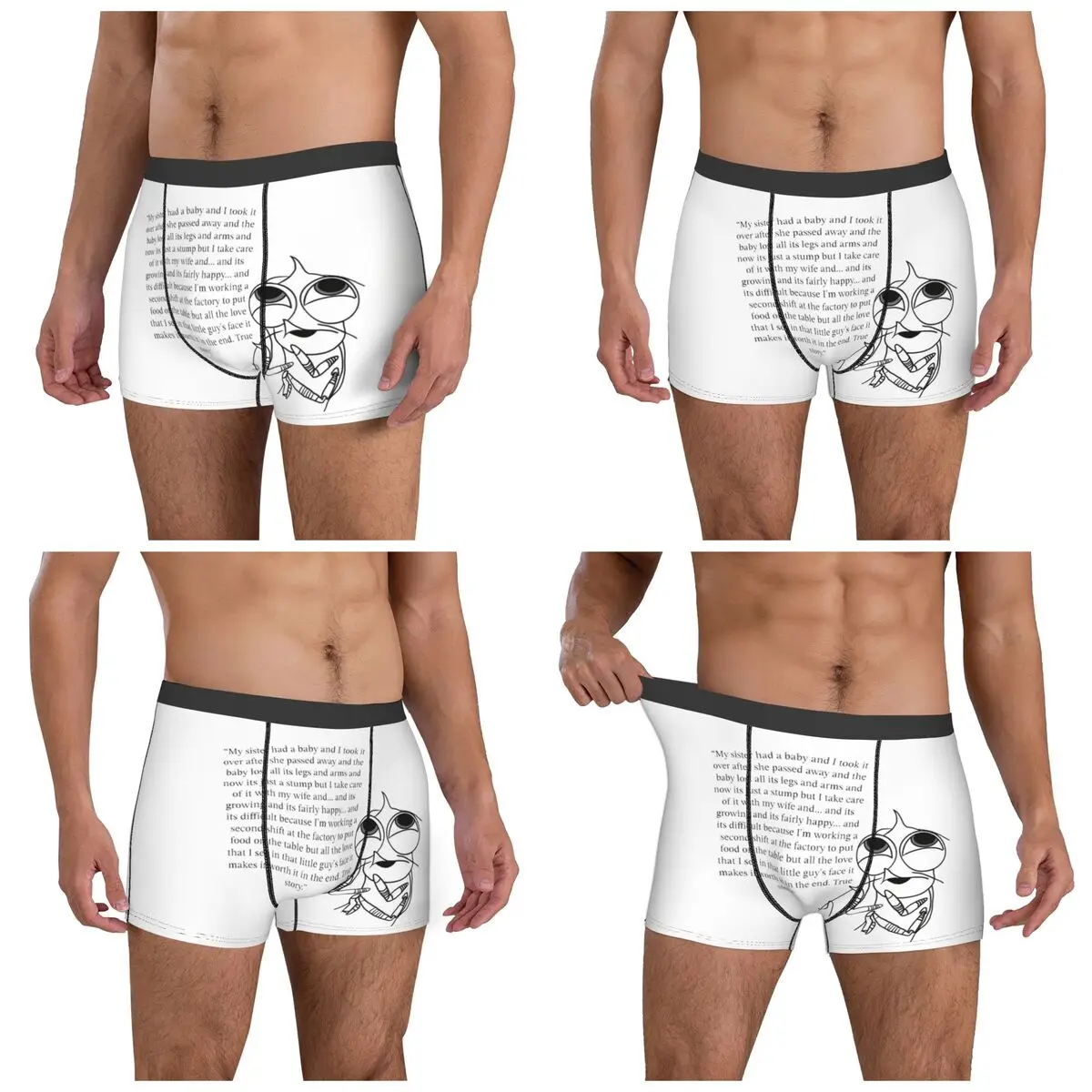 Трусы-боксеры, шорты, трусы с цитатой в виде акулы, мужские удобные трусы для мужчин, подарки бойфренду