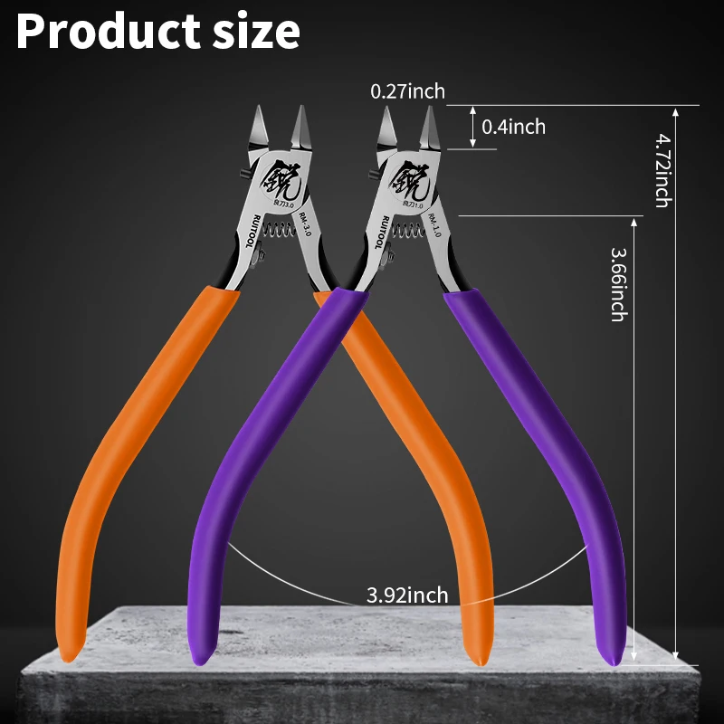 1pc Model Pliers CR-V Ultra-thin Single Blade Gundam Nipper Non-slip Grip Sprue Cutter for Plastic Model Cutting and Building