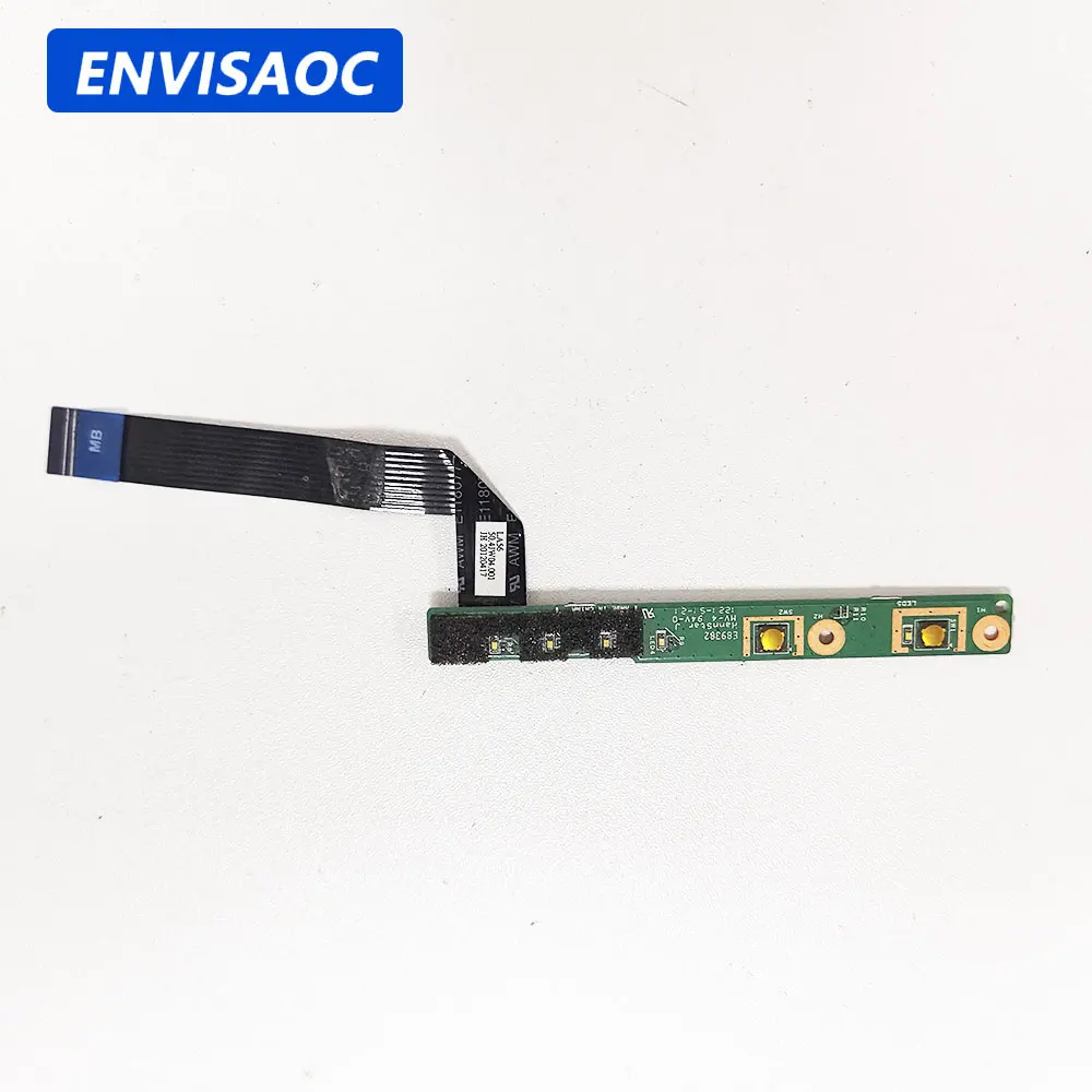 Placa do botão do portátil com interruptor do cabo, acessórios da substituição, ajuste para Lenovo IdeaPad B560, V560, 54,4 JW02.001, 50.4JW04.001