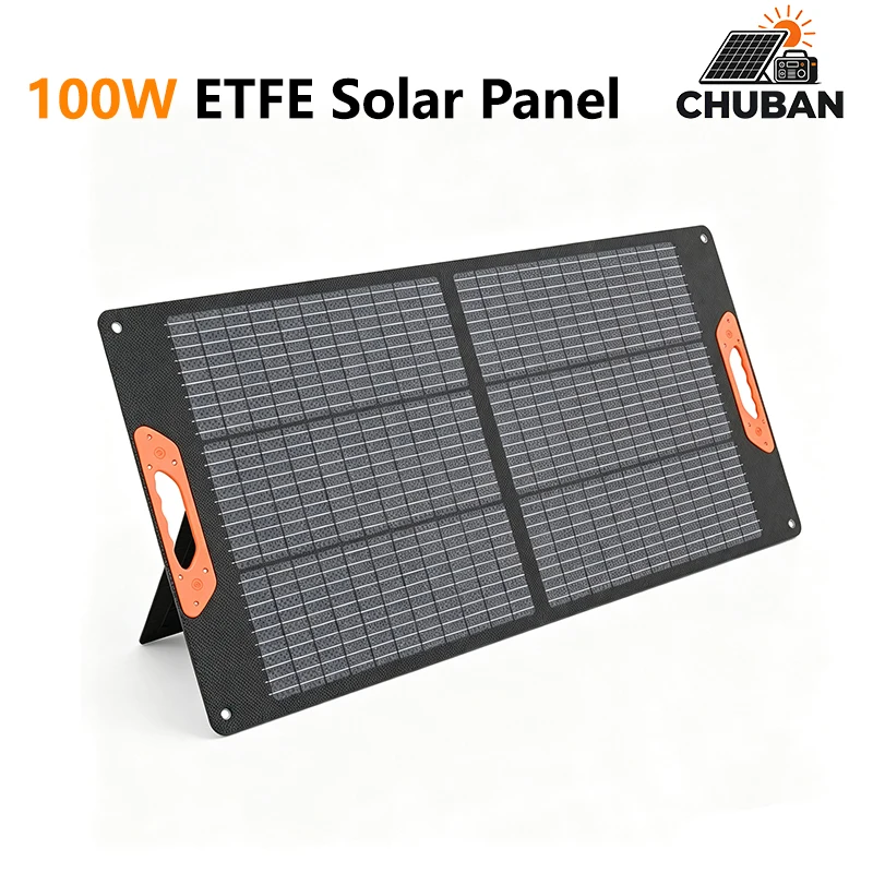 Pannello Solare Pieghevole Portatile da 100W, Caricatore Solare per Stazione di Energia Solare Portatile, Campeggio all'Aperto, Camper