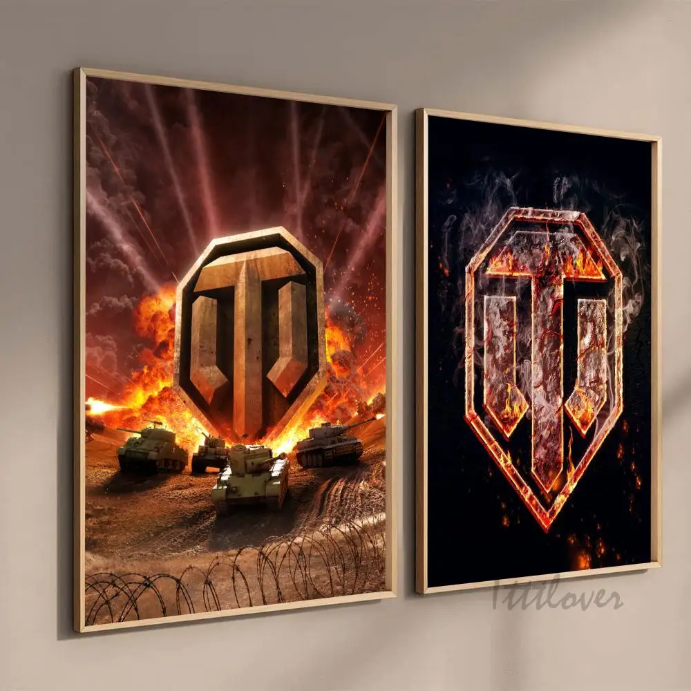 Game Poster Paper Print Home Living Room Bedroom Entrance Bar Restaurant Cafe Art W-World Of Tanks Painting Decoration