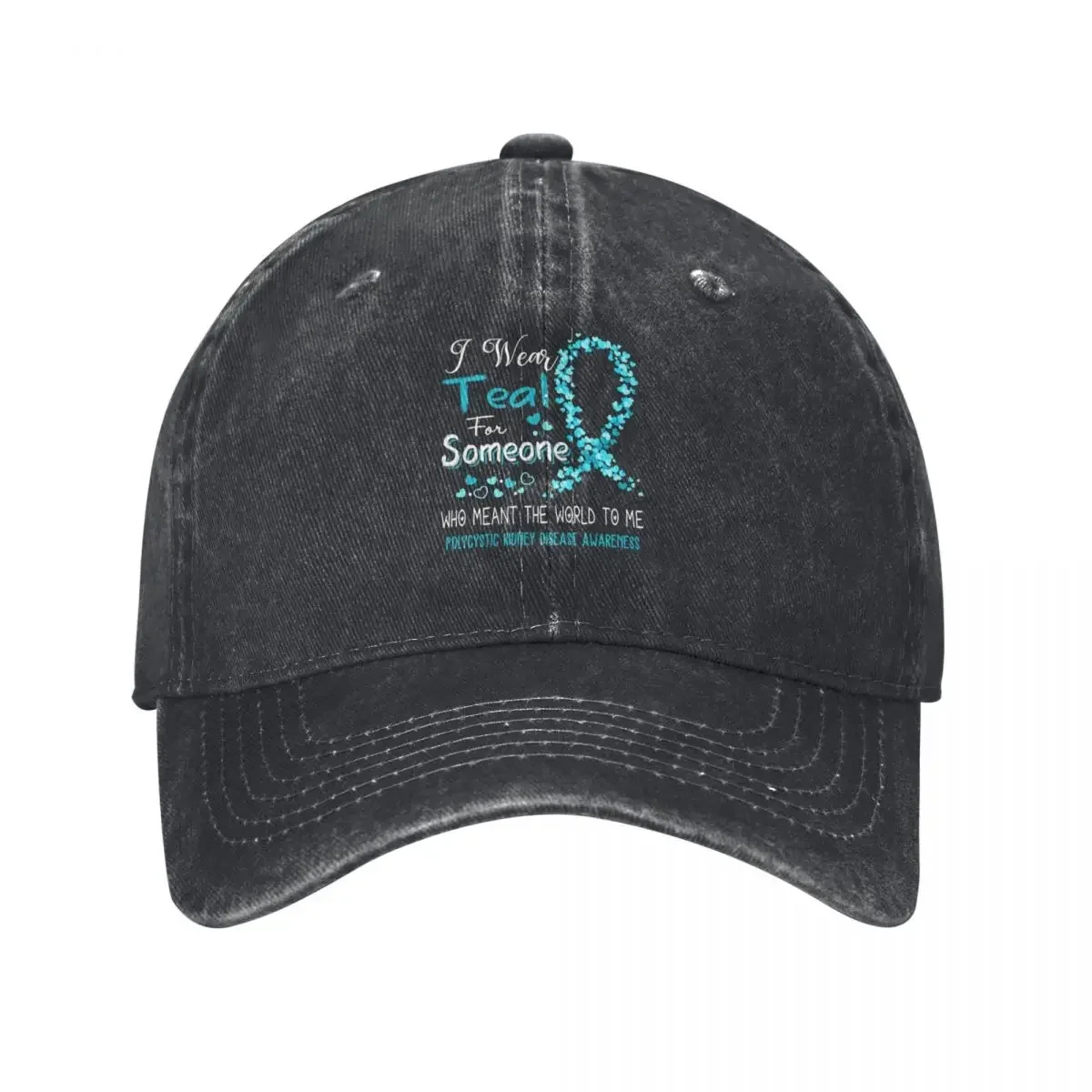 

I Wear Teal For Polycystic Kidney Disease Awareness Baseball Cap Brand Man cap foam party Hat Rave Women's Golf Clothing Men's
