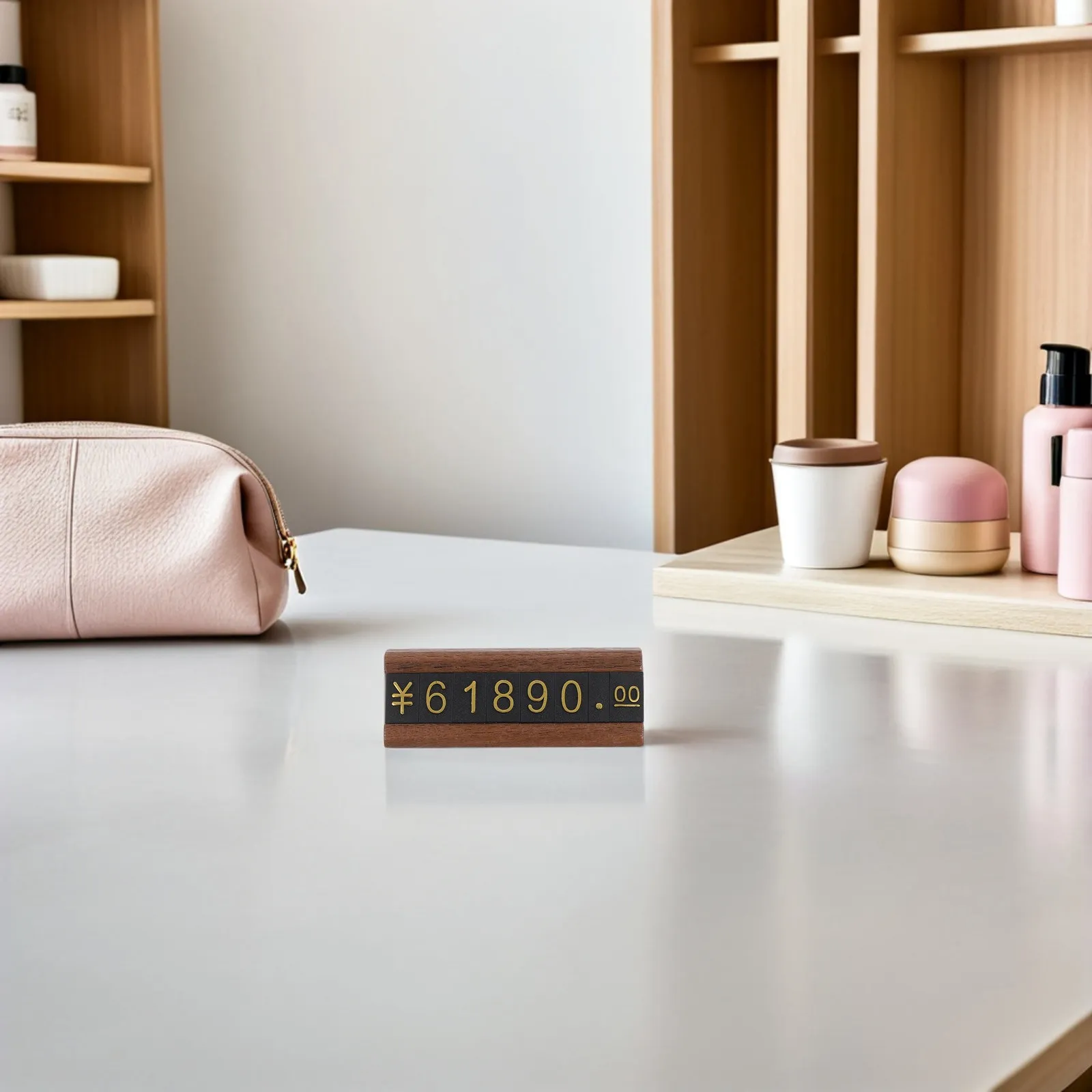 10Sets Wooden Plastic Jewelry Price Display Blocks Number Cubes for Retail Store Tags Counter Pricing Display Stand Upscale