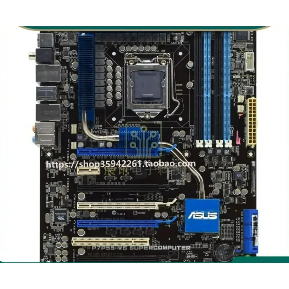 Para ASUS P7P55 WS SupercomputerE Tablero Principal 1156 pines puerto de malla dual multi-P7P55D DELUXE (código de tienda: 0733)