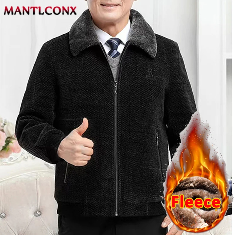 

Роскошная термомужская зимняя куртка, парки на флисовой подкладке, мужская осенне-зимняя верхняя одежда, однотонные модные мужские зимние пальто 2025