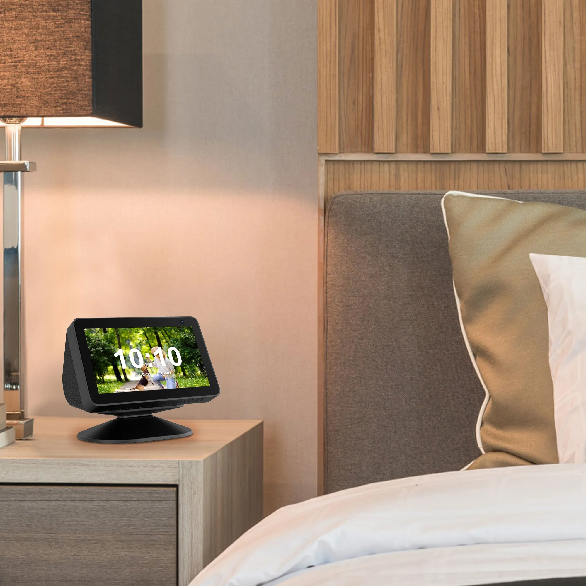 SPORTLINK Tischhalter für Echo Show 5, 8, 1. und 2. Generation, magnetischer Ständer, verstellbarer Neigungswinkel, rutschfeste Basis, Zubehör, Blau