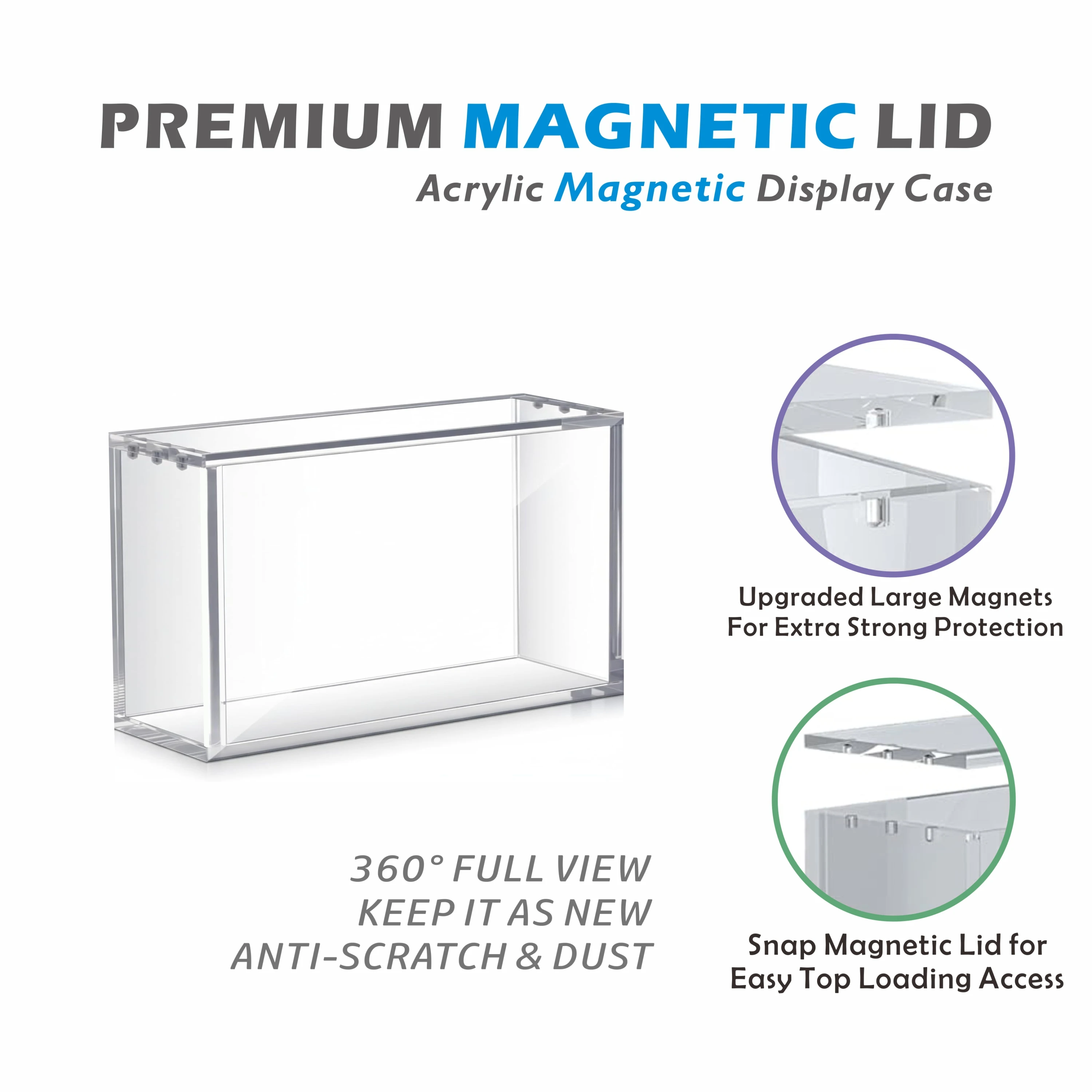 Acrylic Magnetic Display Case For MAGIC Bunder 5MM Acrylic Clear Storage Box