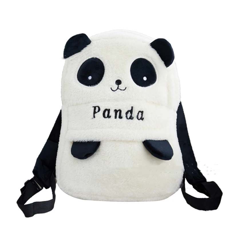 Kids Fashion Parent-child Schoolbag Cute Cartoon Plush Panda Bag Girls Boys Backpack Primary School Student Travel Backpack