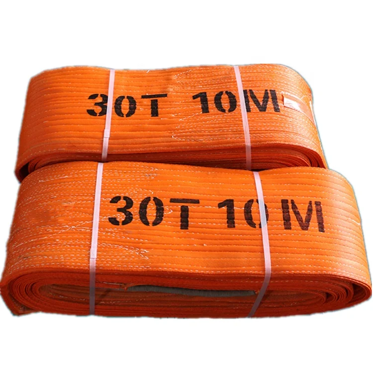 Heavy duty Polyester flat webbing sling 20 ton lifting belt