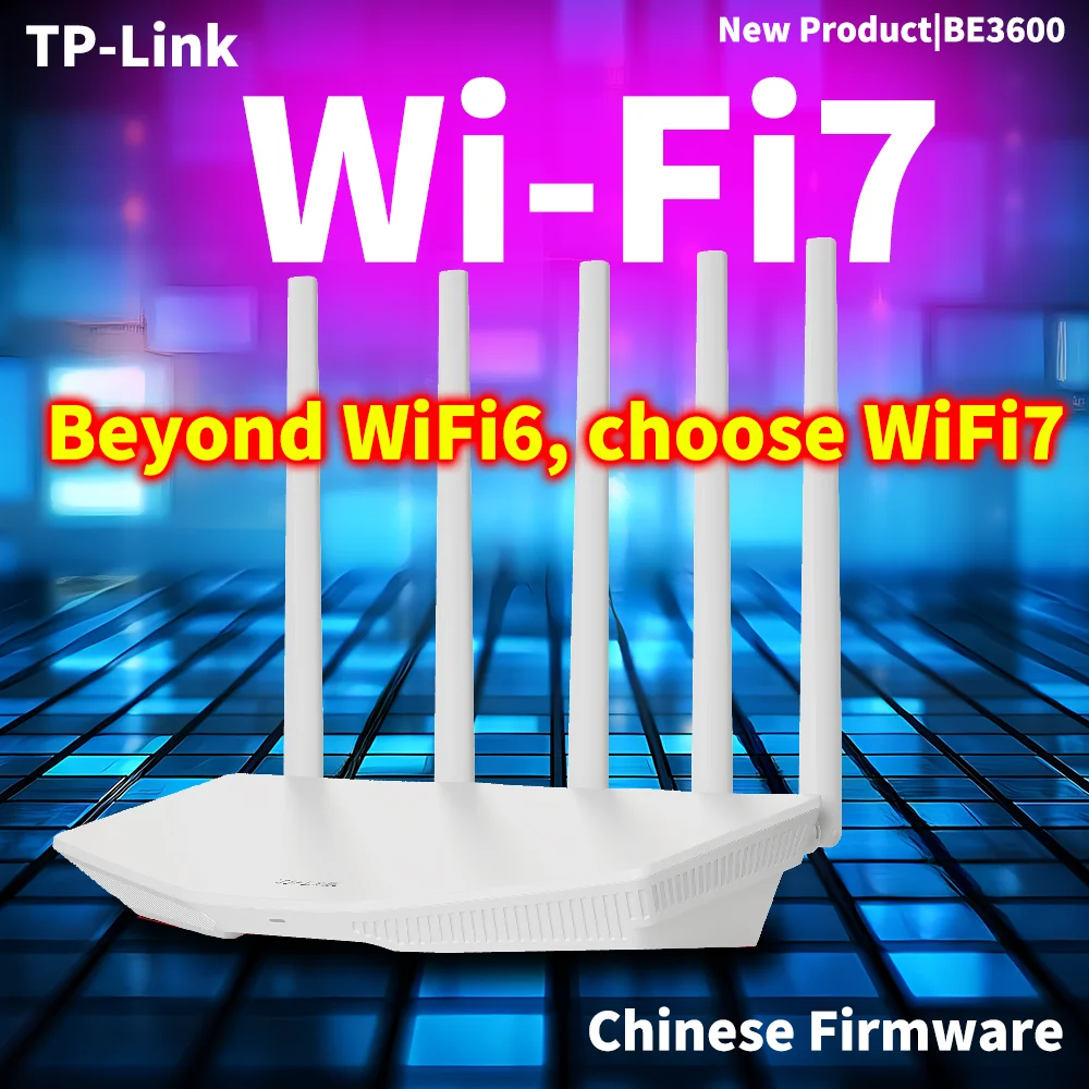 TP-LINK WiFi7 Gigabit Dual Band 5G Wireless Router Dual Band Aggregation Intelligent Game Acceleration 3600M MESH Networking