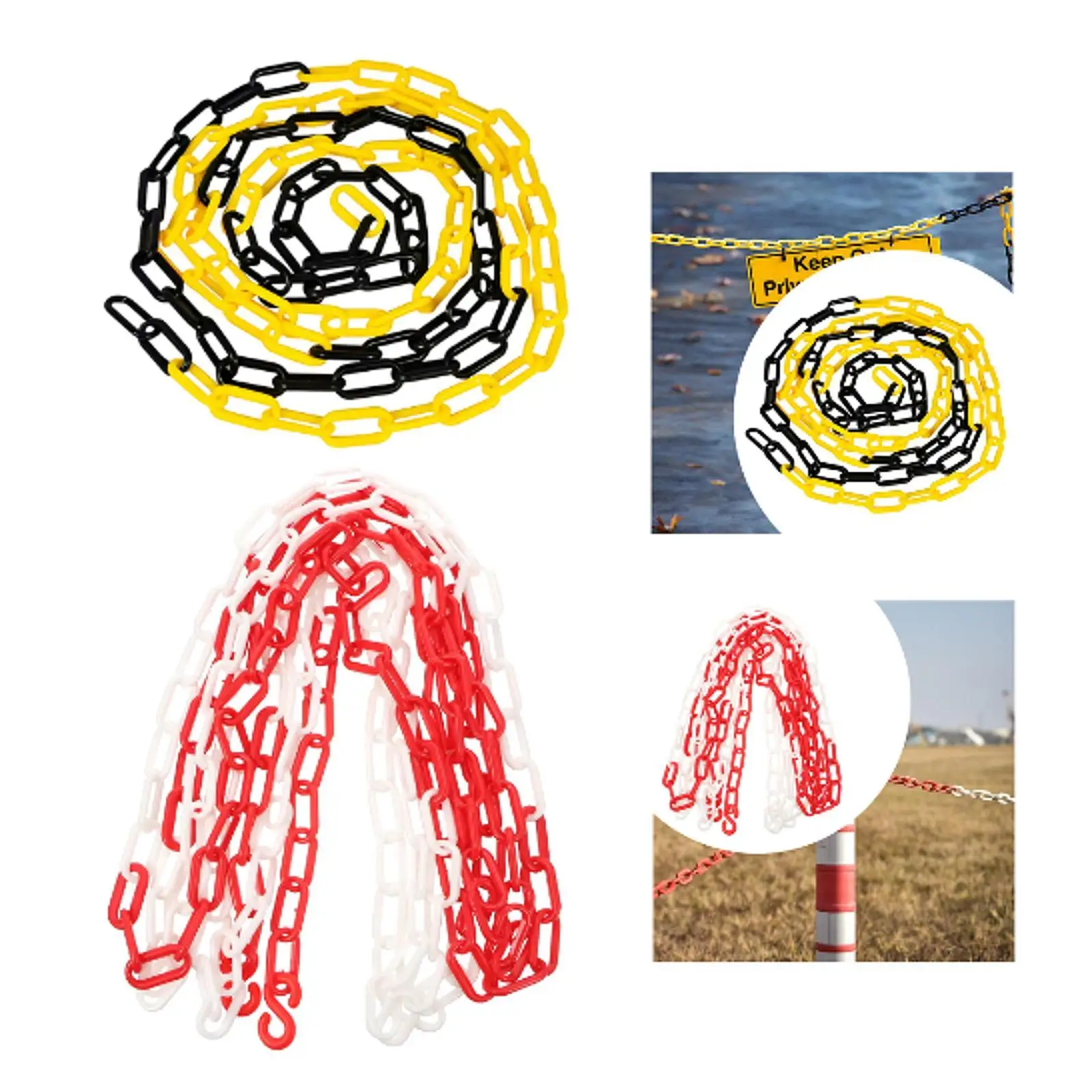 Traffic Chain Barrier Link, Traffic Cones Connector, Security Barrier Chain, Parking Barrier for Courtyard